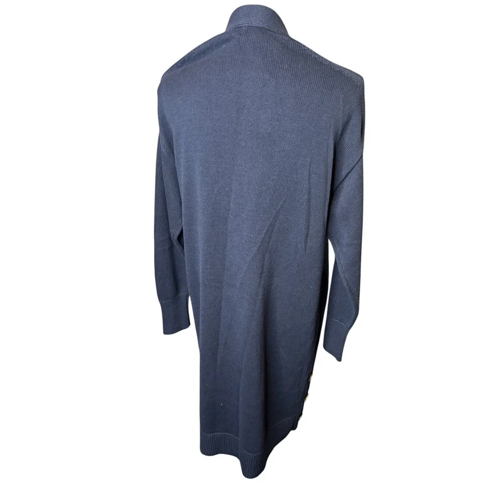 Banana Republic Navy Blue Longline Cotton Cardigan Sweater PS Petite Small NEW - Picture 5 of 12